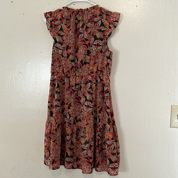 J.Crew Ruffle V-Neck Mini Dress SZ 6 - Picture 4 of 10